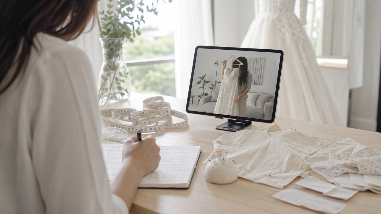 Provas de vestido por videochamada: como ateliês atendem noivas fora da capital